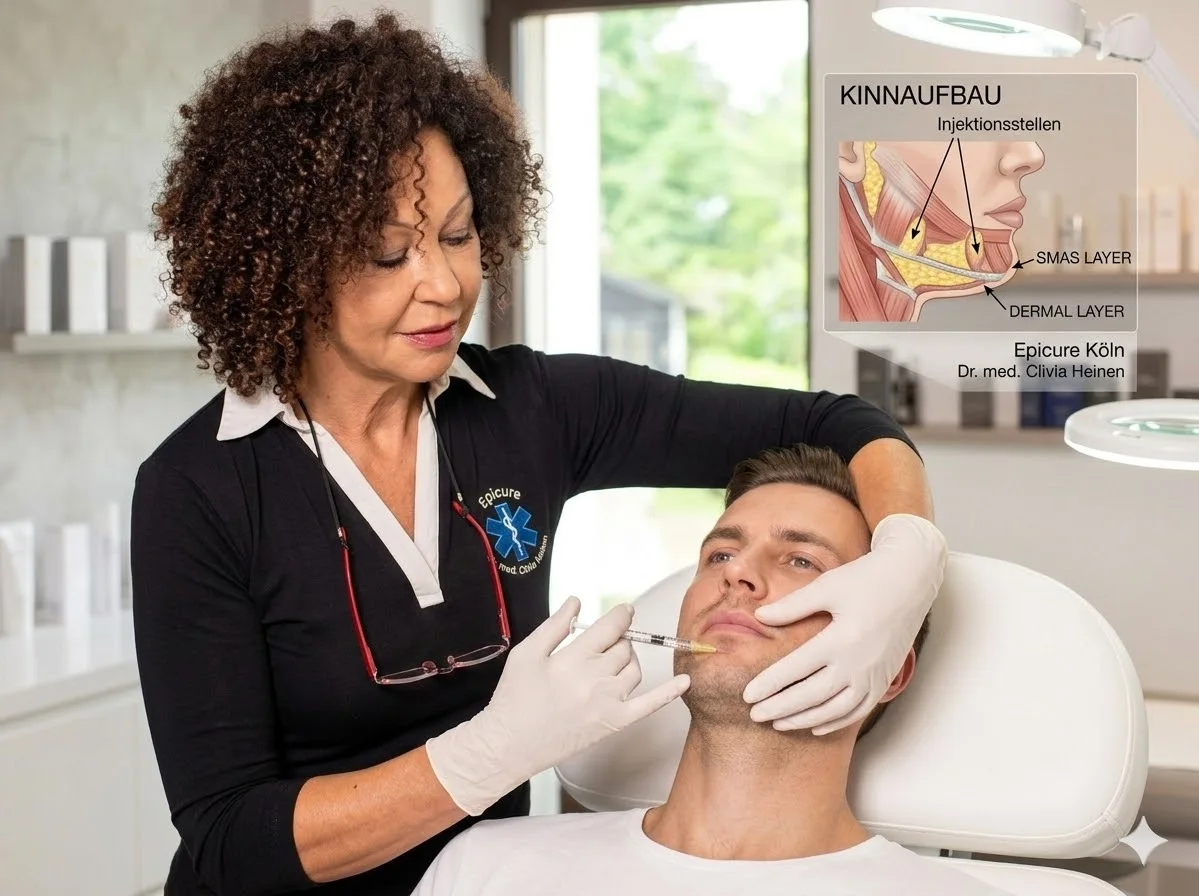 Kinnaufbau: Markante Konturen und ein harmonisches Profil bei Epicure Köln bei Epicure Köln